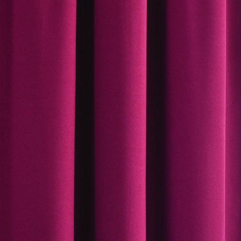 Solid Color Room Darkening Rod Pocket Curtain Panel Pair, Set of 2, Red, 30 X 63