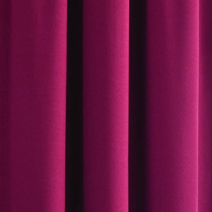 Solid Color Room Darkening Rod Pocket Curtain Panel Pair, Set of 2, Red, 30 X 63