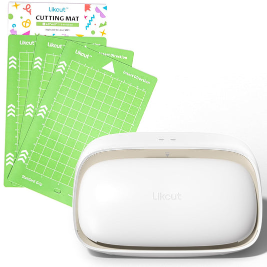 Smart Compact Vinyl Cutter Machine S501, 4.5" X 6.5" Cutting Mat, DIY Cutting Machine for Sticker Joy Craft & Party Supplies, Wedding Decor, Beige