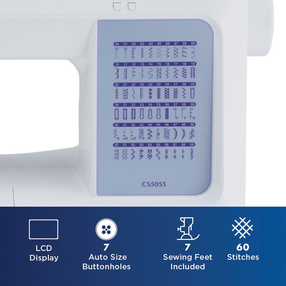 CS5055 Computerized Sewing Machine with 60 Built-In Stitches