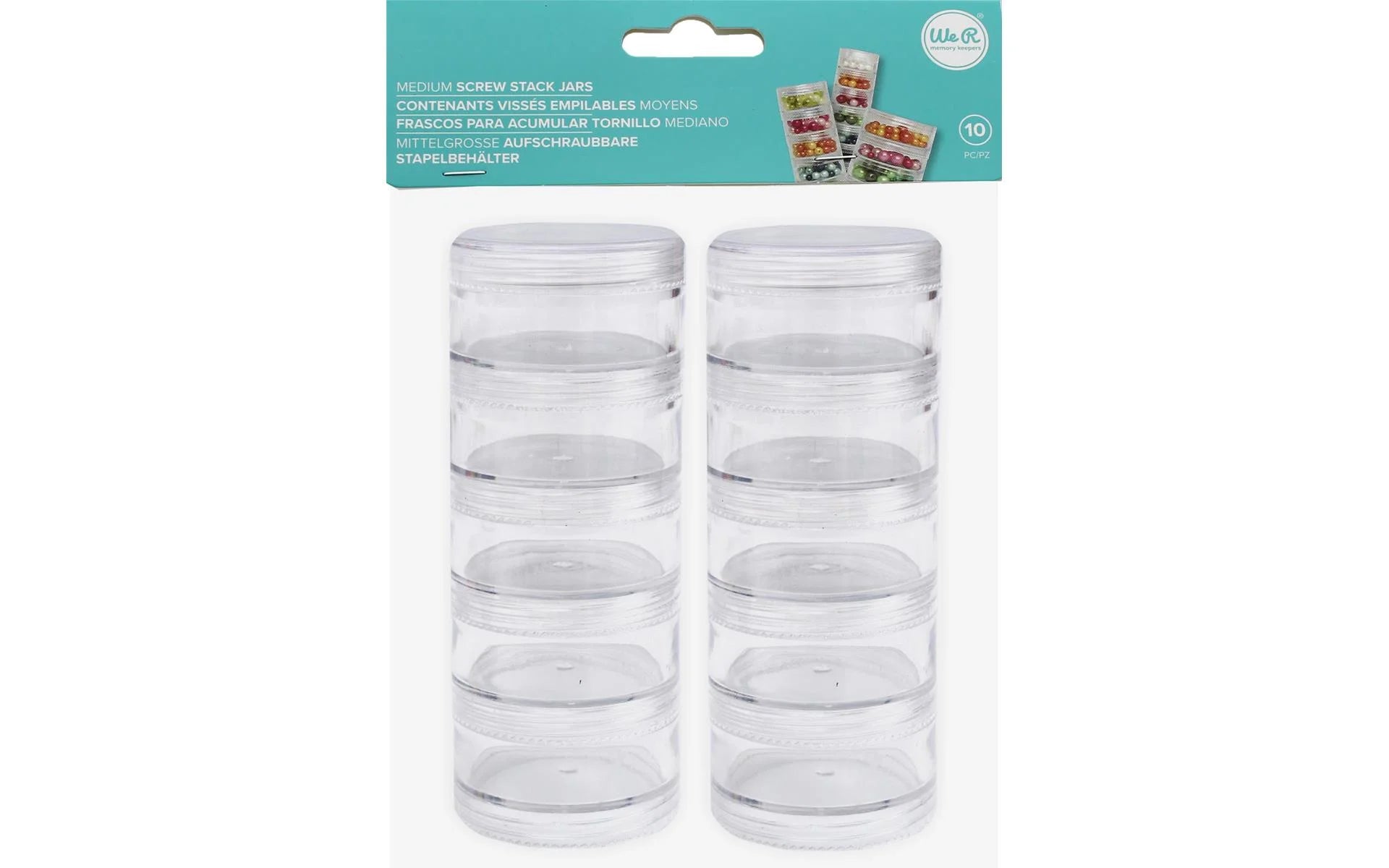 We R Memory Stack Jars Screw Top Medium 10Pc