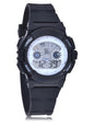 Unisex LCD Watch with Silicone Strap in Black (WN4199WM)