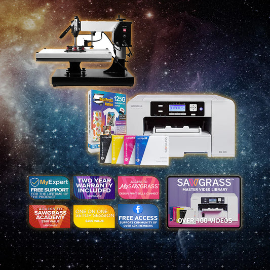 Virtuoso SG500 Sublijet Sublimation Printer with Signature Series 16" X 20" Swing-Away Heat Press