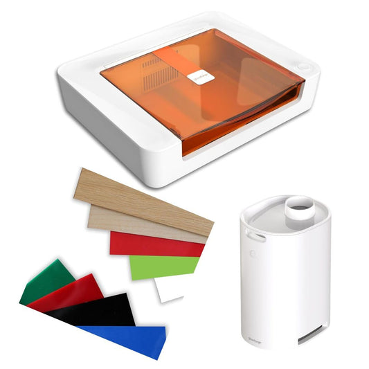 Glowforge Spark Laser Engraver Machine with the Craft Laser Filter and Proofgrade Essentials Bundle