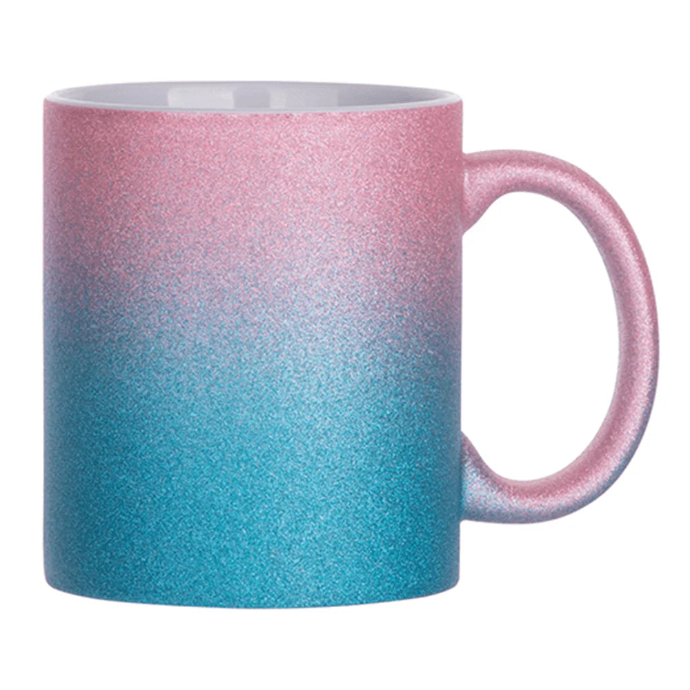 HPN Sublicraft 11 Oz. Glitter Gradient Sublimation Ceramic Mug - 36 per Case