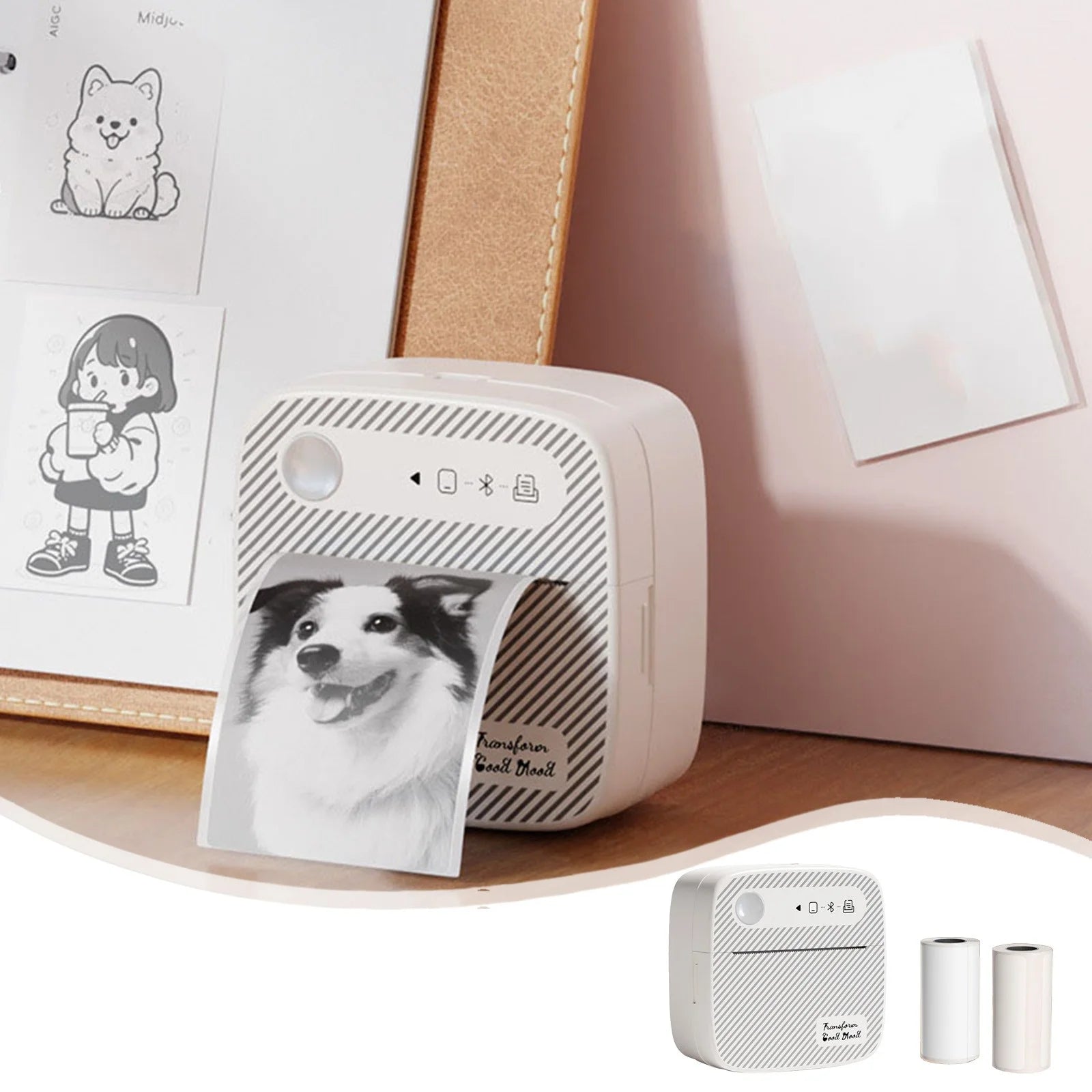 Portable Wireless Bluetooth Thermal Label Printers Photo Label Printing Home Storage Kitchen Sorting Small Home Organiser