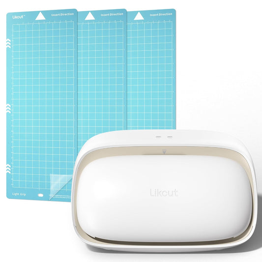 Smart Compact Vinyl Cutter Machine S501, Light Grip 4.5" X 12" Cutting Mat, DIY Cutting Machine for Sticker Joy Craft & Party Supplies, Wedding Decor, Beige