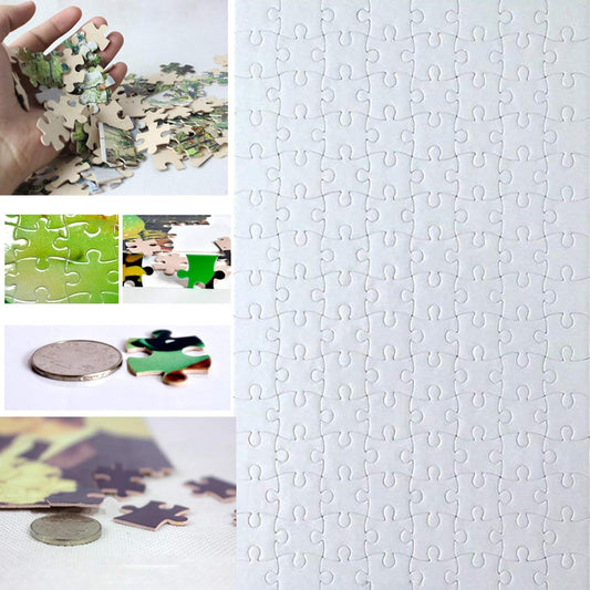 10 Sets Blank Sublimation A4 Jigsaw Puzzle with 120 Pieces DIY Heat Press Transfer Crafts A4 Thermal Transfer Puzzle Wholesale DIY Thermal Transfer Pearl Puzzle Blank Puzzle Thermal Transfer Supplies