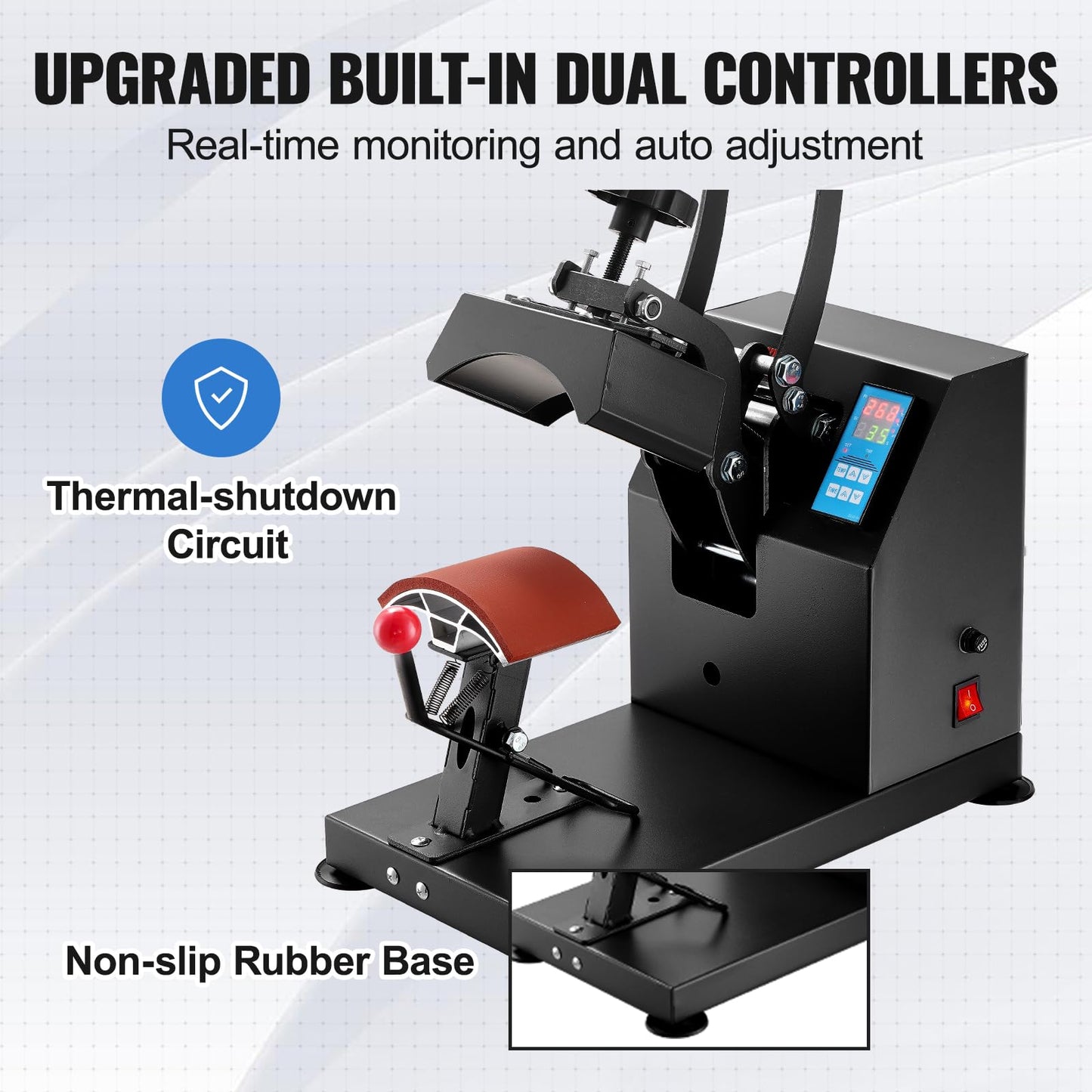 VEVOR 16x20 Heat Press, 1700W High Pressure Clamshell Heat Press Machine for T Shirts, Large Professional Digital Control Heat Transfer Machine for Sublimation, Vinyl, Heat Transfer Projects