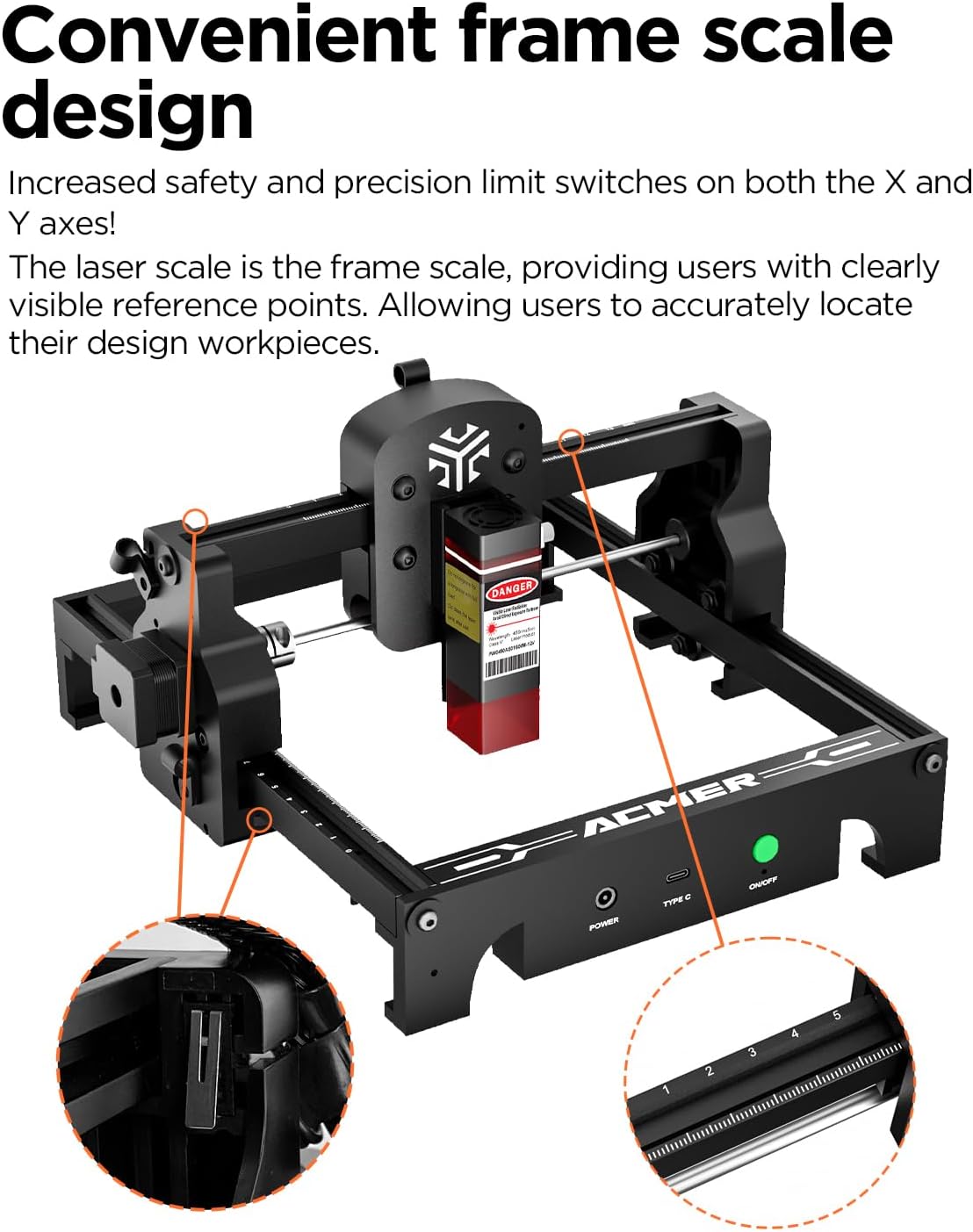 Laser Engraver S1 Portable Laser Cutter and Engraver CNC Machine for DIY,Wood,Metal,Acrylic,Leather,etc. (S1 3.5W)