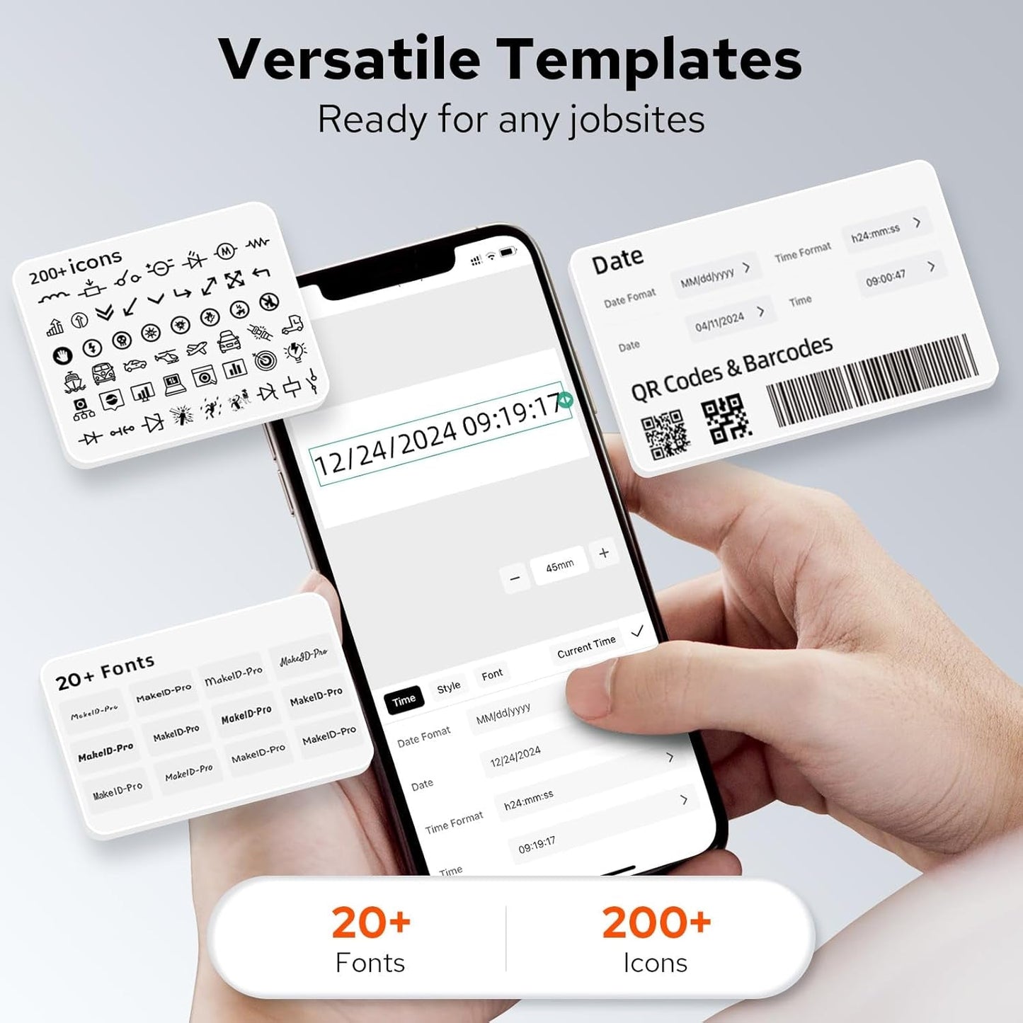 P31 Industrial Label Maker, Thermal Transfer Label Printer Portable Bluetooth Labeler with 0.71" W X 26.24Ft L Label, Wire and Cable Labeling Machine for Job Sites, Fast Creat and Print Label