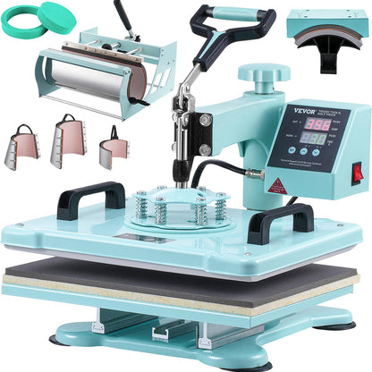 VEVOR 16x20 Heat Press, 1700W High Pressure Clamshell Heat Press Machine for T Shirts, Large Professional Digital Control Heat Transfer Machine for Sublimation, Vinyl, Heat Transfer Projects