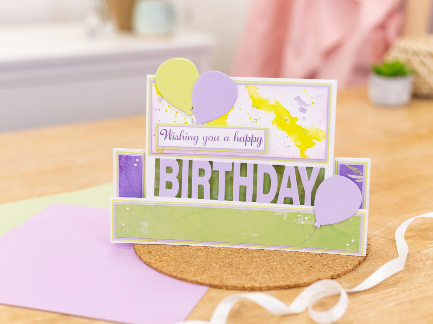 Crafter'S Companion Stamp & Die Set - Wishing You a Happy Birthday