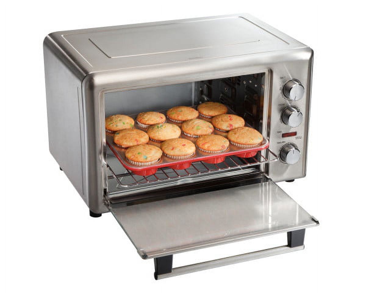 Countertop Oven with Convection and Rotisserie, Baking, Broil, Extra Large Capacity, Stainless Steel, 31103