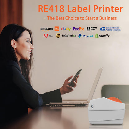 Comer Shipping Label Printer 4×6 -Commercial Direct Thermal Printer High Speed Barcode Label Maker Machine Compatible with Windows Mac Linux for Warehouse Ebay Amazon USPS FedEx DHL