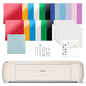 Cricut Explore 4 - Smart Cutting Machine (Seashell) | Engagement Bundle - Includes Smart Vinyl, Cardstock, Transfer Tape, Iron on HTV, Mat, Pens, Tool Kit, & 30 Images in Design Space App