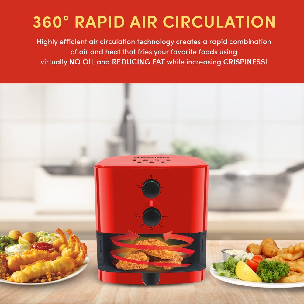 1Qt Air Fryer, Red