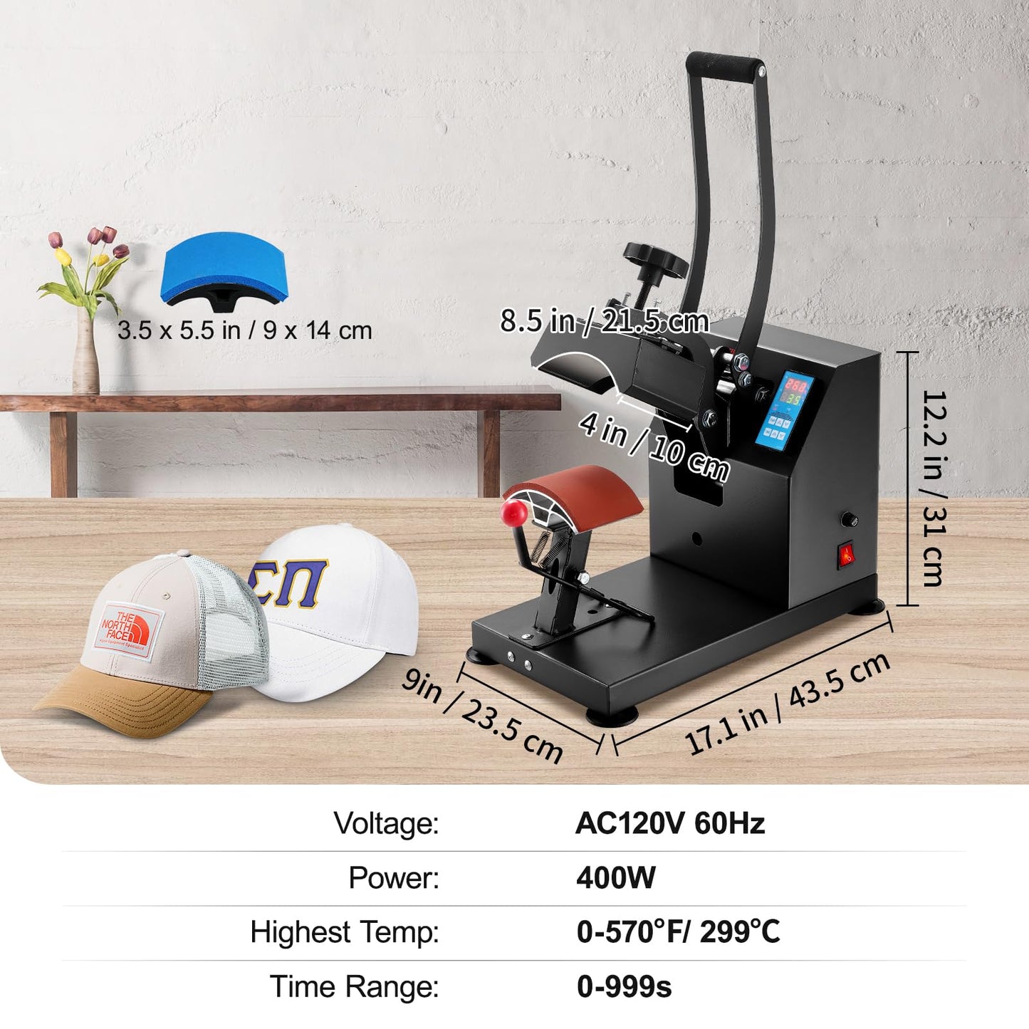 VEVOR 16x20 Heat Press, 1700W High Pressure Clamshell Heat Press Machine for T Shirts, Large Professional Digital Control Heat Transfer Machine for Sublimation, Vinyl, Heat Transfer Projects