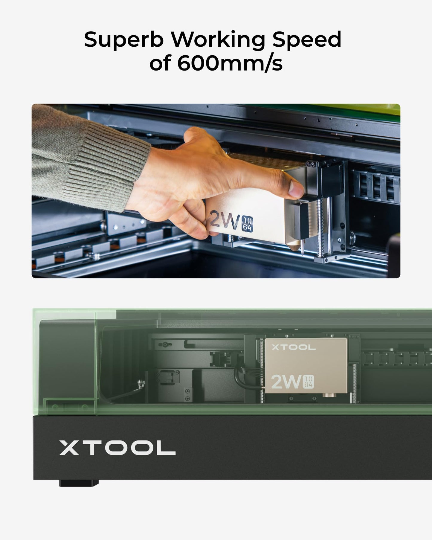 xTool 1064nm Infrared Laser Module for xTool S1 Laser Engraver - High Precision Engraving on Metal, Plastic, Acrylic Materials, Ideal for Jewelry Making, Gift Making,Laser Etching Numbers and Logos...