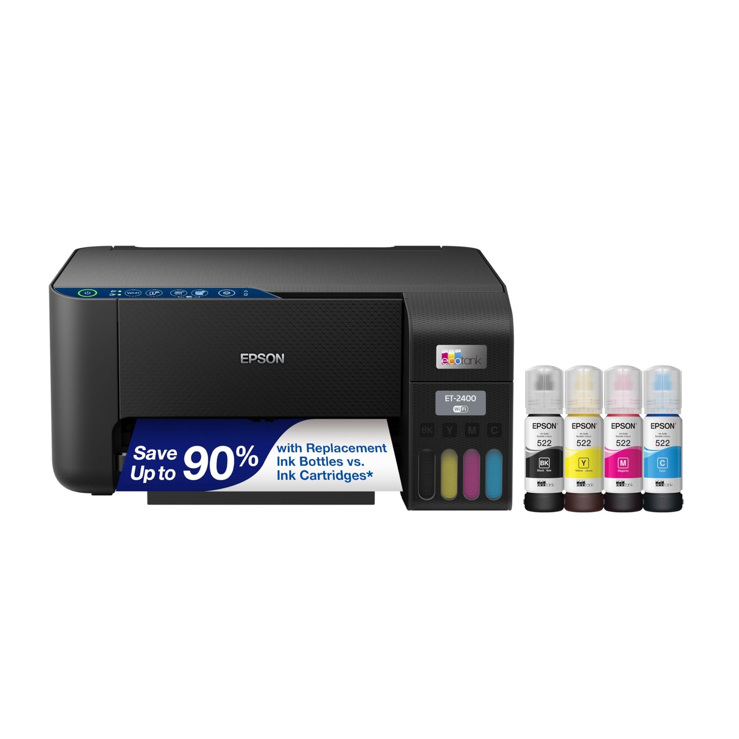 Epson Workforce Pro WF-4830 Wireless All-in-One Printer with Auto 2-Sided Print, Copy, Scan and Fax, 50-Page ADF, 500-sheet Paper Capacity, and 4.3" Color Touchscreen, Works with Alexa, Black, Large