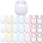 Geyoga 20 Pieces Sublimation Blanks White Bibs for Baby Decorating Washable Reusable Fabric Bibs