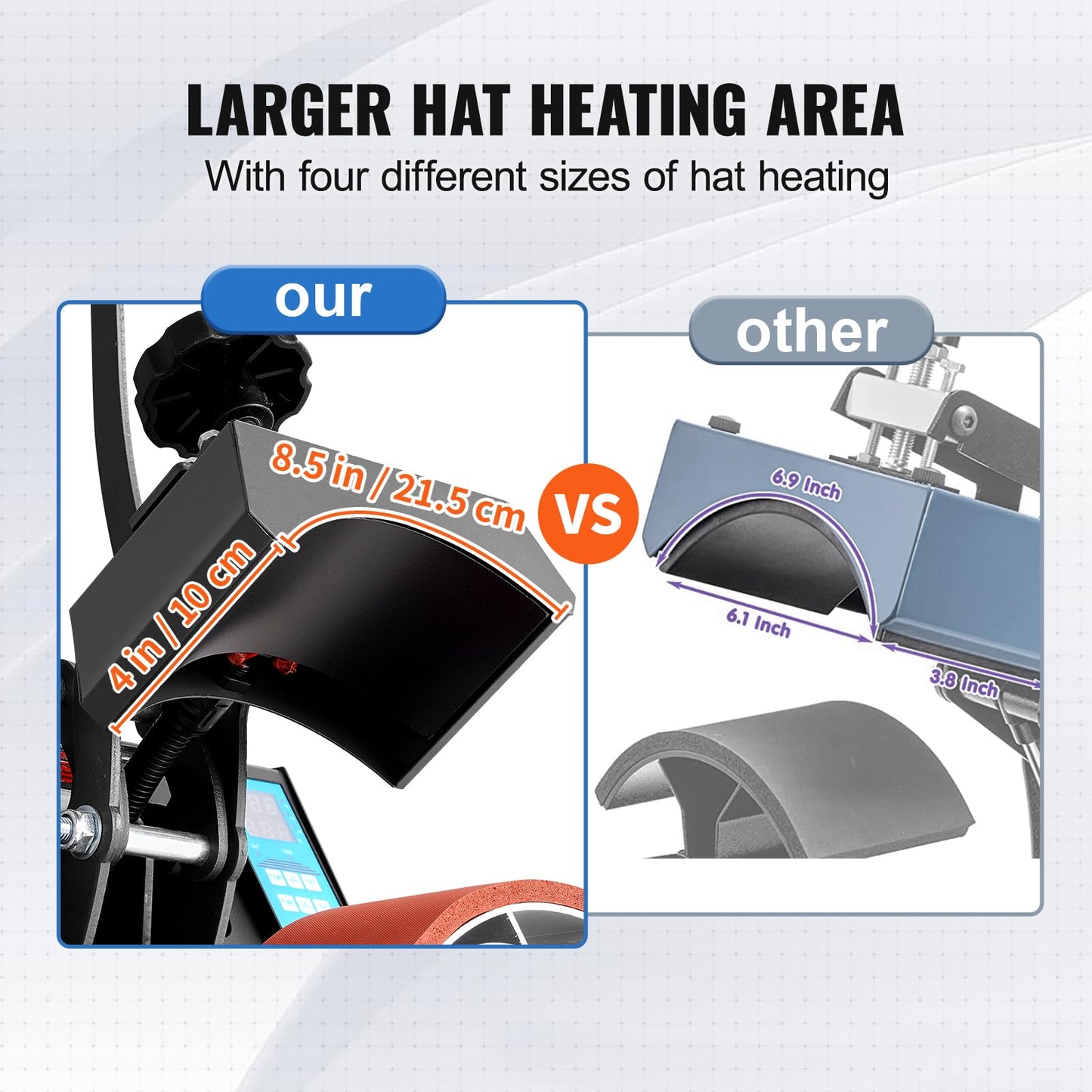 VEVOR 16x20 Heat Press, 1700W High Pressure Clamshell Heat Press Machine for T Shirts, Large Professional Digital Control Heat Transfer Machine for Sublimation, Vinyl, Heat Transfer Projects