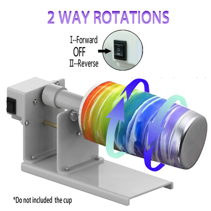 ERZHE 2 Ways Rotation Cup Turner Tumbler for Crafts,Tumbler Turner for DIY Glitter Epoxy, Professional Designed Tumbler Cup Spinner Machine Kit for Starter