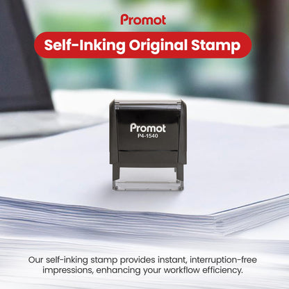 Promot Paid Stamp Self Inking Stamp - Paid Stamp for Office, Accounts Payable Stamp - Rubber Stamps for Retail Use, Red Ink Stamp, Self Inking Stamp for Business Supplies, Paid Stamper