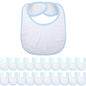 Geyoga 20 Pieces Sublimation Blanks White Bibs for Baby Decorating Washable Reusable Fabric Bibs