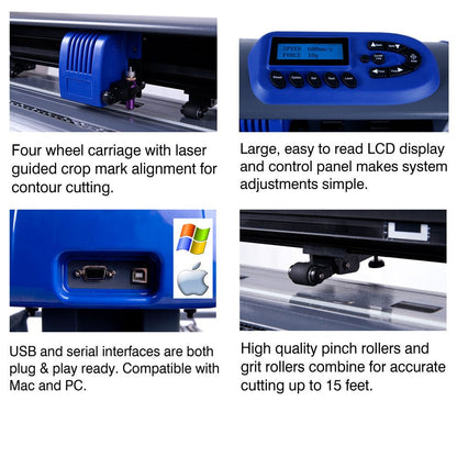 USCutter 15-inch Table Titan Craft Vinyl Cutter with VinylMaster Cut - a Design and Cut Software