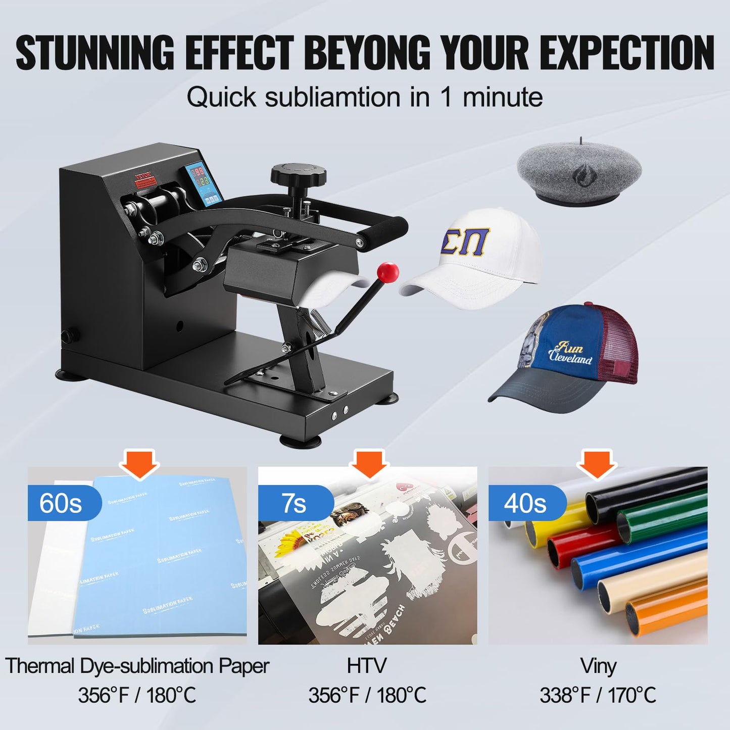 VEVOR 16x20 Heat Press, 1700W High Pressure Clamshell Heat Press Machine for T Shirts, Large Professional Digital Control Heat Transfer Machine for Sublimation, Vinyl, Heat Transfer Projects