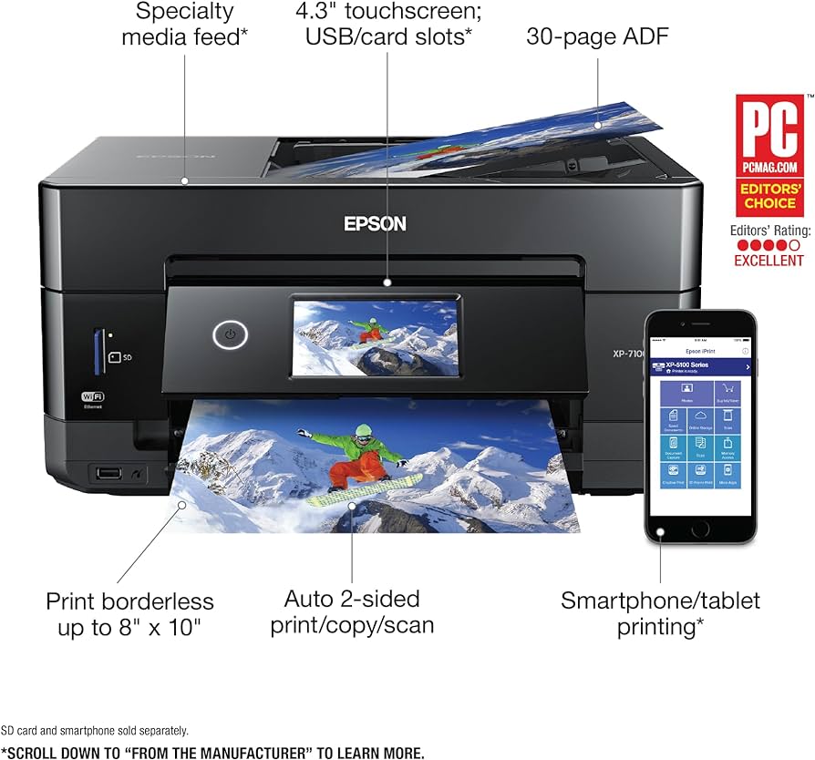 Epson Expression Premium XP-7100 Wireless Color Photo Printer