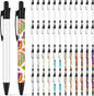 Yexiya Sublimation Pens Blank Heat Transfer Pen Sublimation Ballpoint Pen with Shrink Wrap White Aluminum Customized Clip Pen School Supplies for Christmas Office School Stationery Supplies (10 Sets)