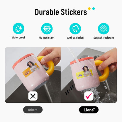 Liene Sticker Paper & Cartridge, 2 Ink Cartridge Refill & 72 sheets photo papers, 4x7", Dye Sublimation, Water & Oxidation-Proof, Compatible w/Liene PixCut S1 Photo Sticker Printer and Cutter