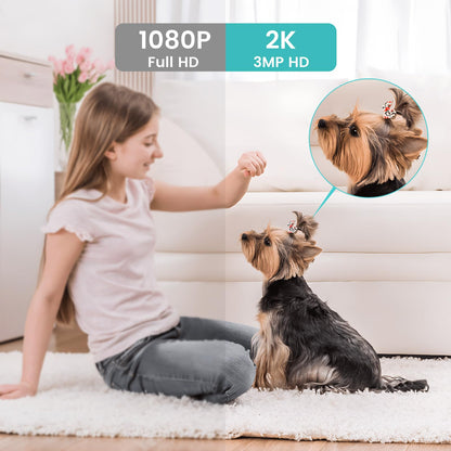 Indoor Camera, litokam Cameras for Home Security with Night Vision, Pet Camera with Phone App, 2K Indoor Security Camera, Motion Detection, 2-Way Audio, WiFi Camera Home Camera Compatible with Alexa