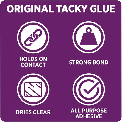 Aleene's Original Tacky Glue, All Purpose Adhesive, Perfect for Crafts and DIY Projects, Dries Fast and Clear, 2 fl