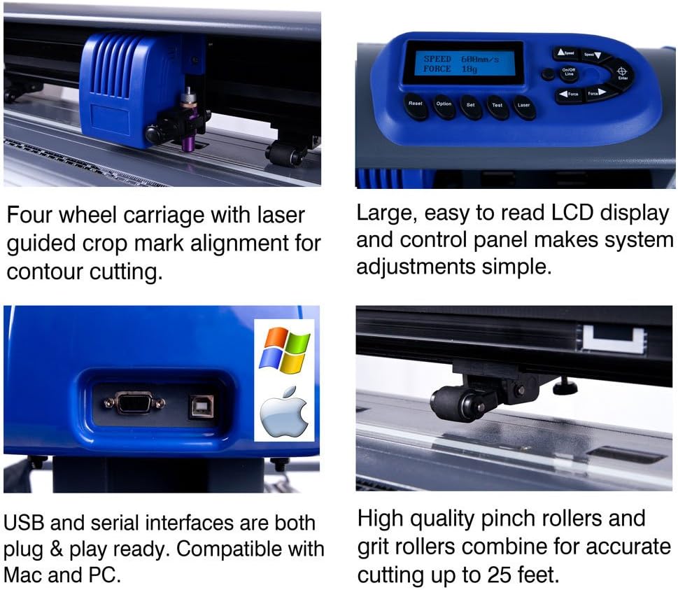 28-inch USCutter Titan 2 Vinyl Cutter/Plotter with Stand, Basket and Design and Cut Software