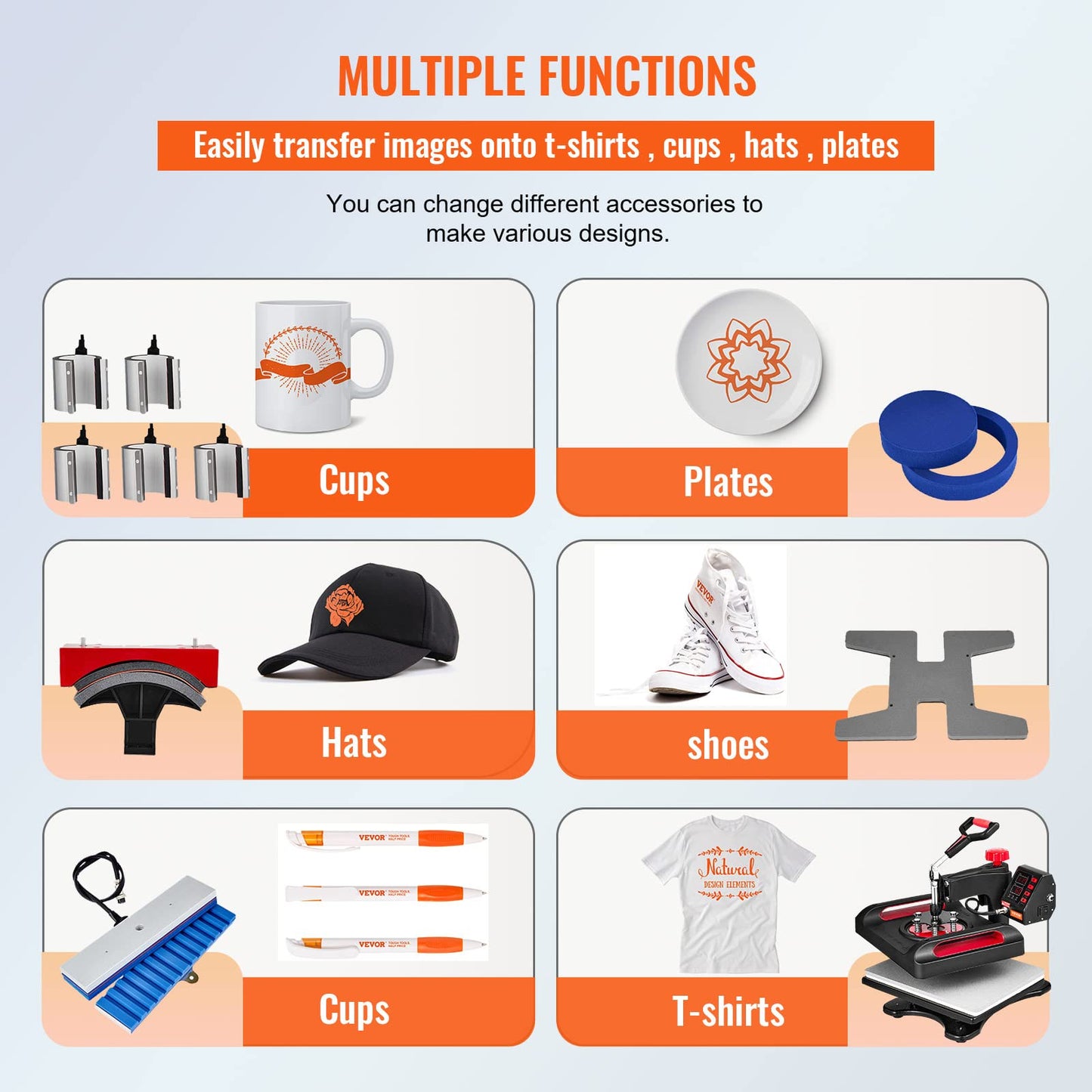 VEVOR 16x20 Heat Press, 1700W High Pressure Clamshell Heat Press Machine for T Shirts, Large Professional Digital Control Heat Transfer Machine for Sublimation, Vinyl, Heat Transfer Projects