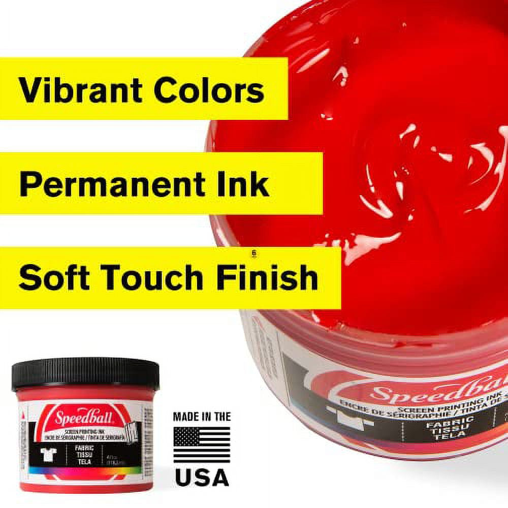Fabric Screen Printing Ink, 32 Oz., Red
