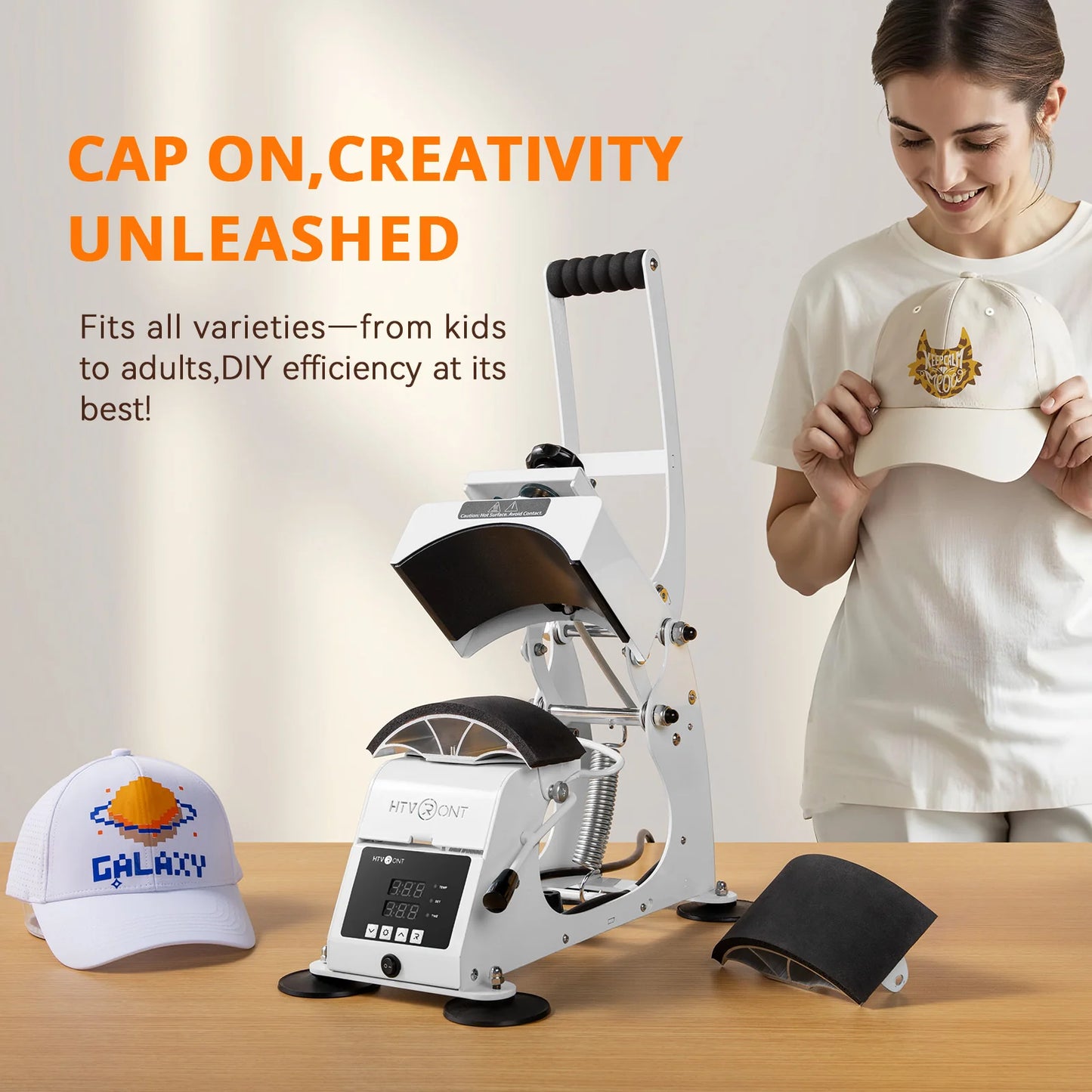 [Machine Bundle] HTVRONT Manual Hat Heat Press + Auto Heat Press 2-15"X15"