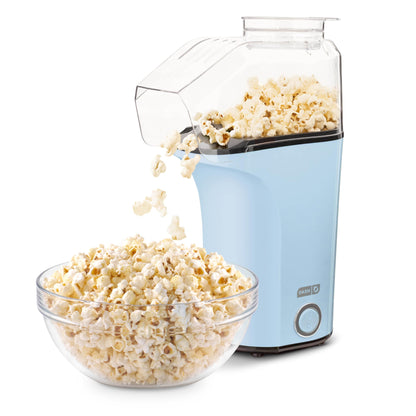 DASH Hot Air Popcorn Popper Maker with Measuring Cup to Portion Popping Corn Kernels + Melt Butter, 16 Cups - Aqua