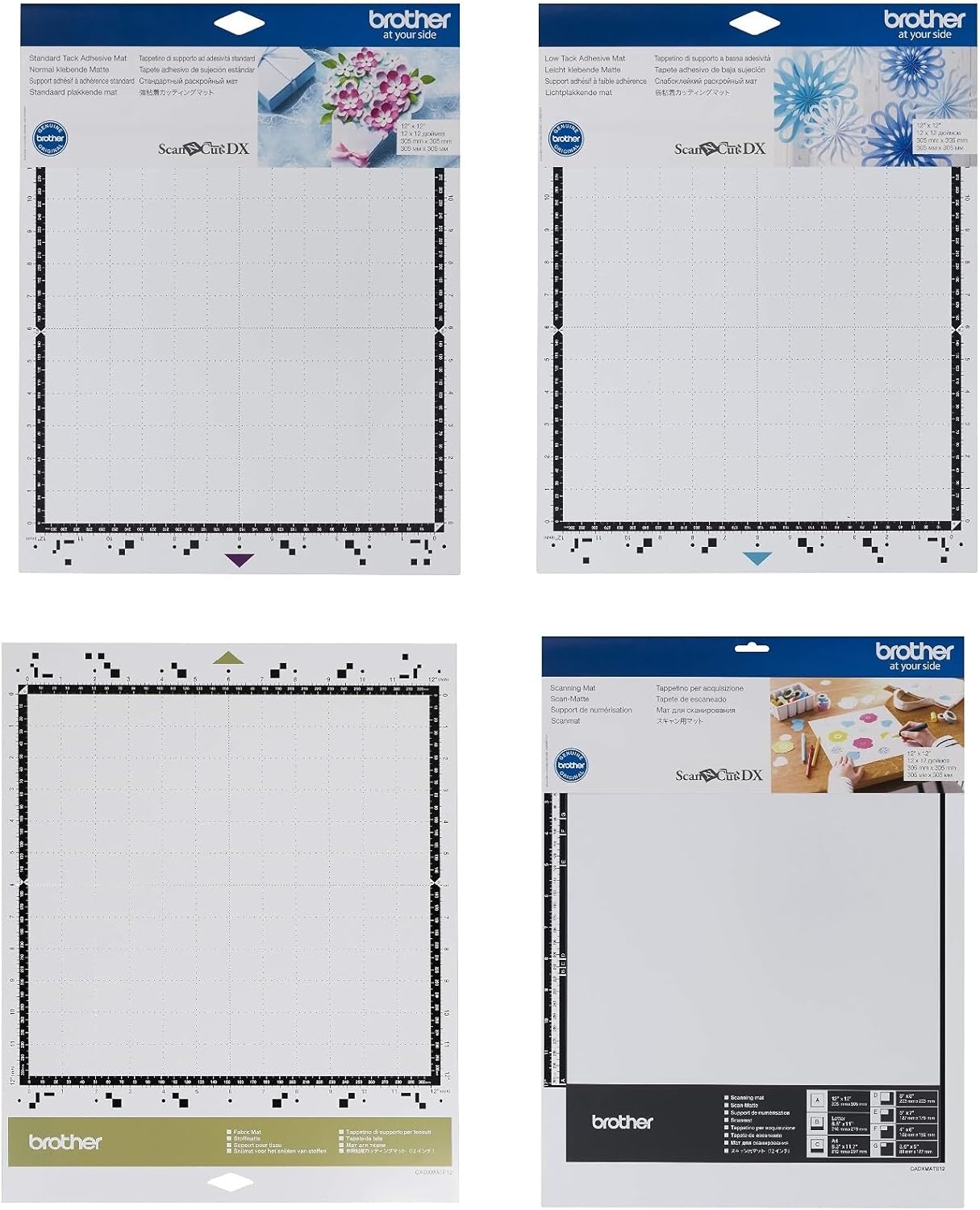 Brother DX ScanNCut Mats, White 4 Pack