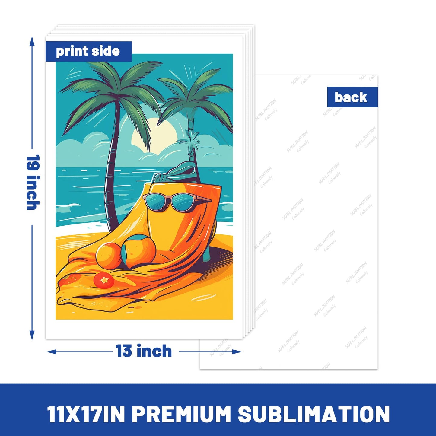 Colemoly Sublimation Paper 8.5x11 Inch 125g, Heat Transfer Paper 210 Sheets Use with Thermal Sublimation Transfer Ink and Inkjet Printers, for Ceramic Mug, Polyester T-shirt, Cell Phone Case