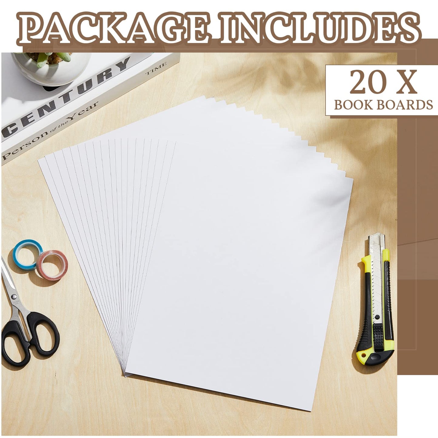 20 Pcs Book Board, Binders Board Chipboard Designer Bookboard Kraft Heavy Duty Chipboard Sheets Bookbinding Supplies for Book Binding Cover (Gray, 12.5 x 10 Inch 22PT)