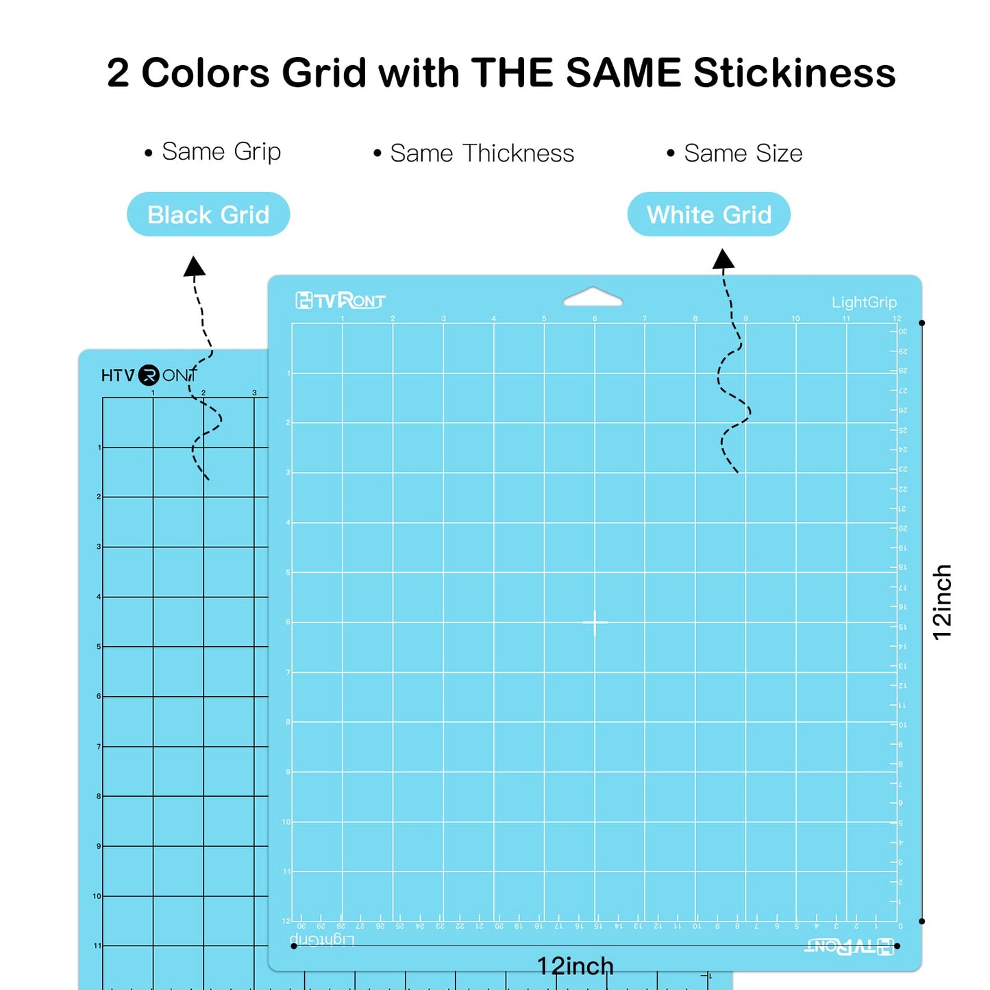 HTVRONT Standard Grip Cutting Mat for Cricut, 6 Pack Cutting Mat 12x12 for Cricut Explore Air 2/Air/One/Maker， Standard Adhesive Sticky Quilting Cutting Mats Replacement Accessories for Cricut