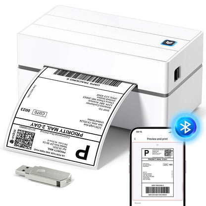 MUNBYN Bluetooth Thermal Label Printer, 4x6 Thermal Shipping Label Printer for Shipping Packages