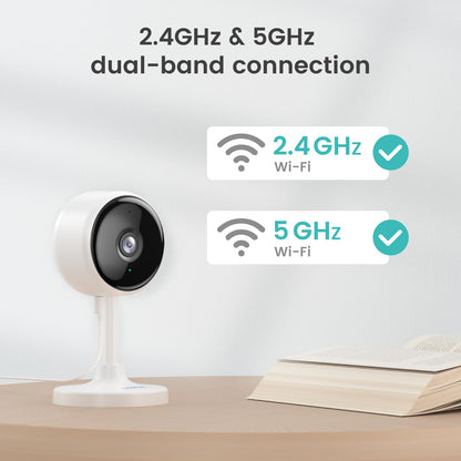 Indoor Camera, litokam Cameras for Home Security with Night Vision, Pet Camera with Phone App, 2K Indoor Security Camera, Motion Detection, 2-Way Audio, WiFi Camera Home Camera Compatible with Alexa