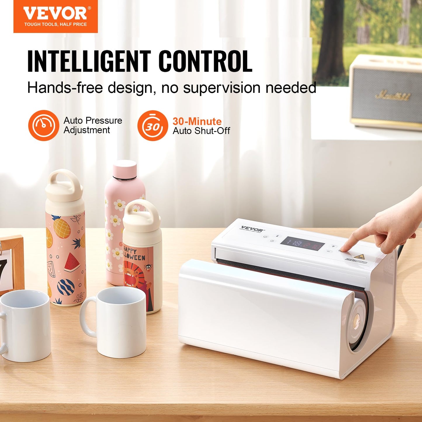 VEVOR 16x20 Heat Press, 1700W High Pressure Clamshell Heat Press Machine for T Shirts, Large Professional Digital Control Heat Transfer Machine for Sublimation, Vinyl, Heat Transfer Projects