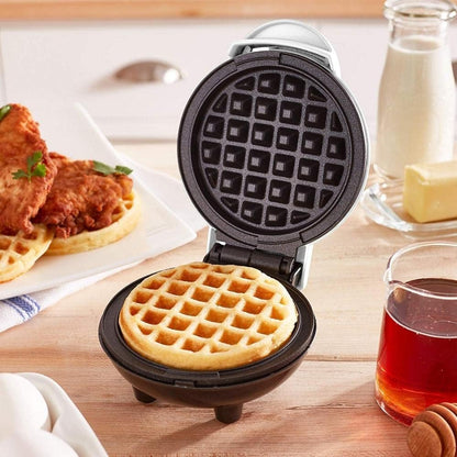 DASH Mini Waffle Maker - 4” Waffle Mold, Nonstick Waffle Iron with Quick Heat-Up, PTFE Nonstick Surface - Perfect Mini Waffle Maker for Kids and Families, Just Add Batter (Aqua)