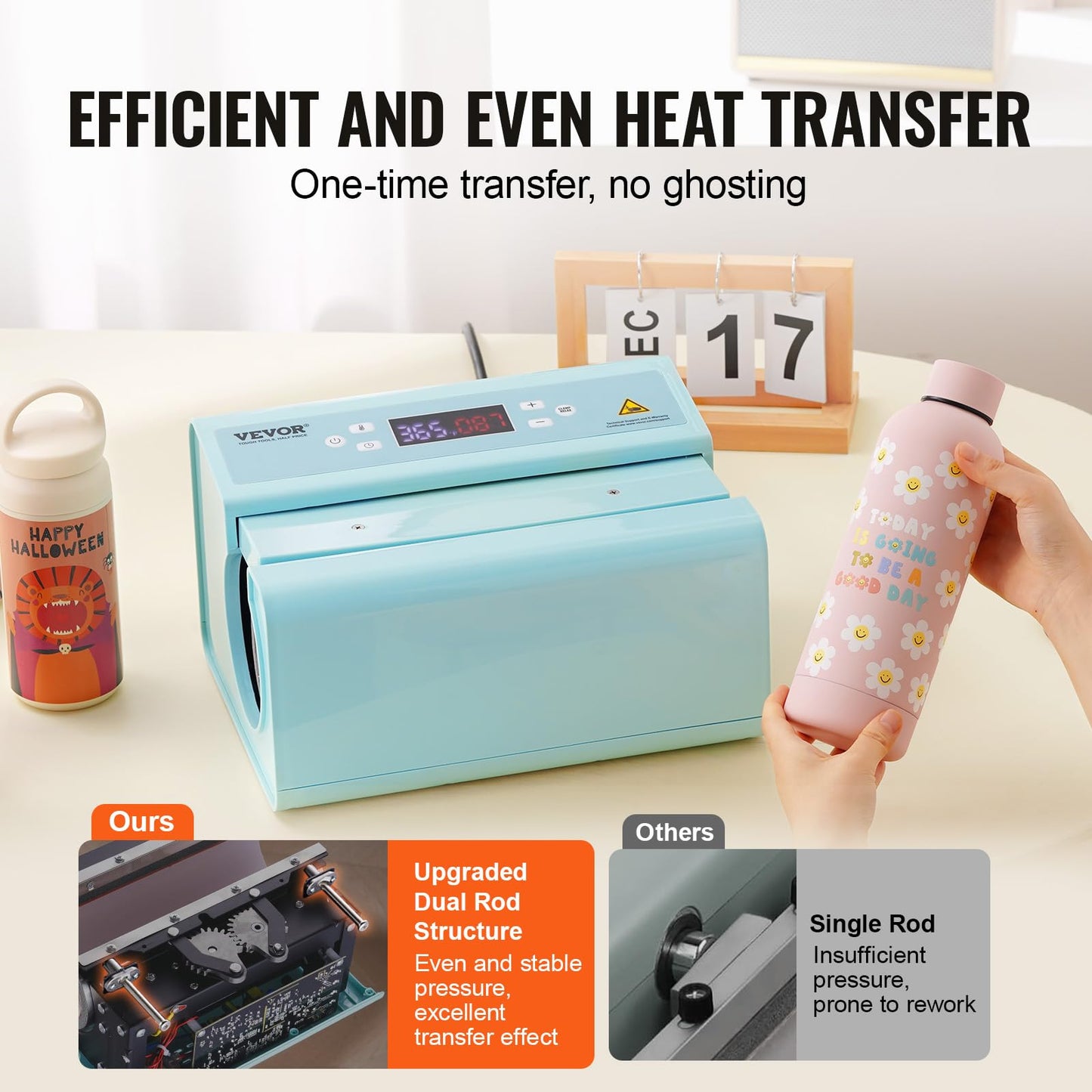 VEVOR 16x20 Heat Press, 1700W High Pressure Clamshell Heat Press Machine for T Shirts, Large Professional Digital Control Heat Transfer Machine for Sublimation, Vinyl, Heat Transfer Projects